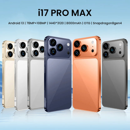 New I17 ProMax Wholesale Cheap Brand Mobile Original Phone Version Unlocked 16GB+512GB1 TB Original Low Price Dual Sim Card