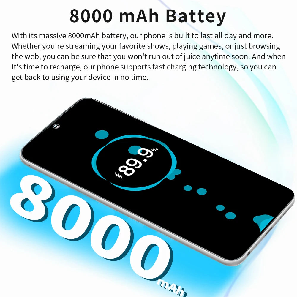 Celular NETWORK Full Display S30 Ultra 16GB+1TB 7.3 Inch Android 13 Cheap Phones for Mobile Smart Phone