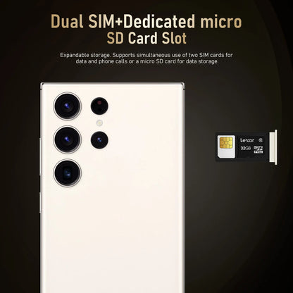 6.8-inch S24 Ultra 3GB+64GB Smartphone 6.8inch Phone Wholesale Telephone Face Recognition Fingerprint Android 12 4+64GB