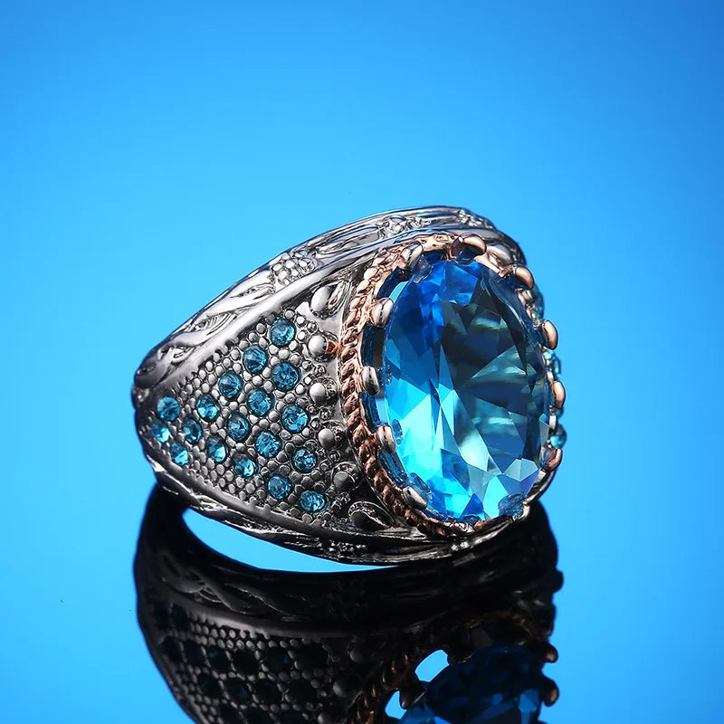 F577 Women's Cocktail Ring Oval Lab Created Cubic Zirconia Prong Setting Party Fashion Rings