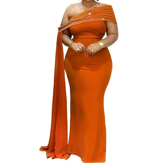Women's New Arrival Slant-Shoulder Sexy Fitted Ribbon Dresses