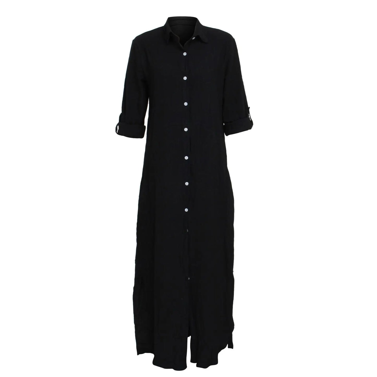 Women Summer Long Maxi Shirt Dress Sexy Long Sleeve Loose Casual Street Dresses Loose Dress