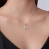 Hot Selling Shiny Zodiac 925Pure Silver Pendant Necklace With Moissanite Twelve Zodiac Luxury Fashion Jewelry for Daily Necklace