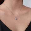Hot Selling Shiny Zodiac 925Pure Silver Pendant Necklace With Moissanite Twelve Zodiac Luxury Fashion Jewelry for Daily Necklace