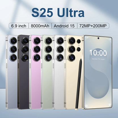 S25 Ultra Smartphone7.3inch Unlocked Dual Card 5G Smartphone Android Mobile Phones Telephone Wholesale Original S25 16G+1TB