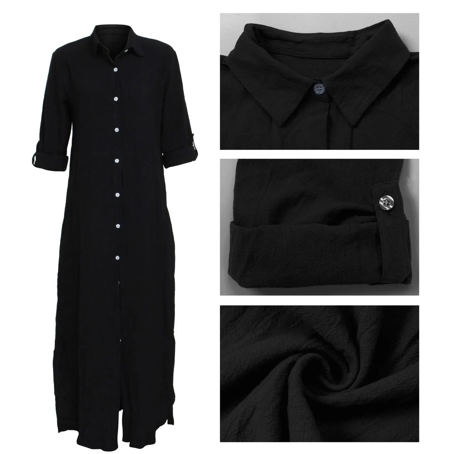 YP Hot Selling Casual Woman Long Dress Fall Fashion Printed Shirt Dress for Women Woven Eco-Friendly Button Decorated Washable