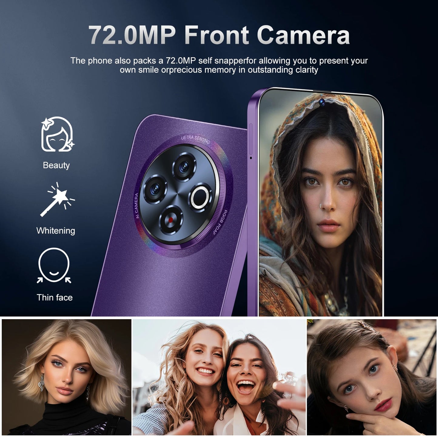 Newly Designed 30 5G Smartphone Large HD Screen 16GB +1TB Dual Card Dual Standby Decacore CPU Phones Mobile Android Gaming
