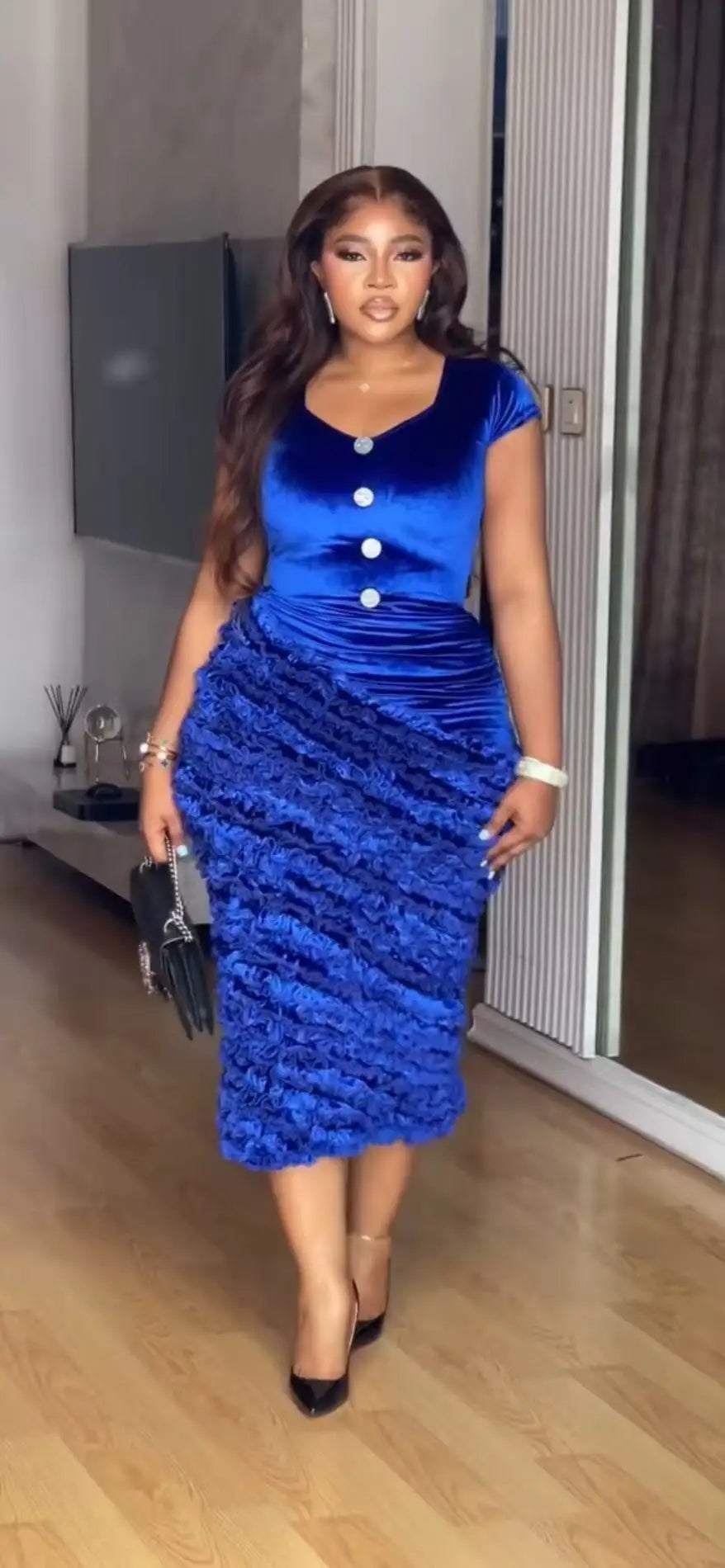Babh Casual Suit V-Neck Strapless Backless Sexy Sheath Celebrity-Style Instagram-Worthy Winter Arrival