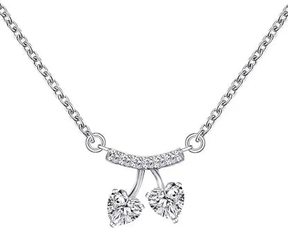 Tianyu Gems 18K Thick Gold Plated Necklace Mossanite 1 Carat 6.5mm DF VVS Round White Moissanite Silver Heart Pendant Necklace