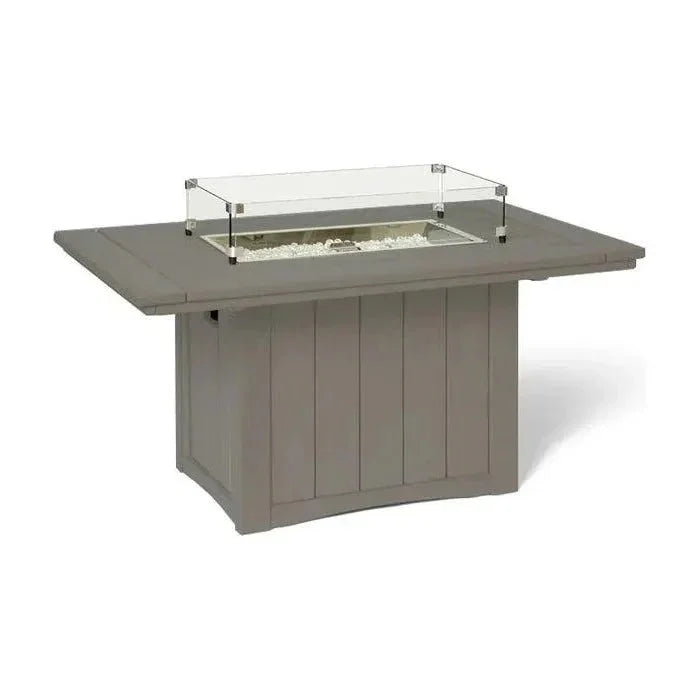 HDPE Poly Wood Rectangular Fire Table USA Made