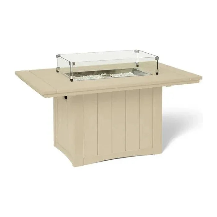 HDPE Poly Wood Rectangular Fire Table USA Made
