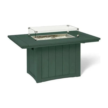 HDPE Poly Wood Rectangular Fire Table USA Made