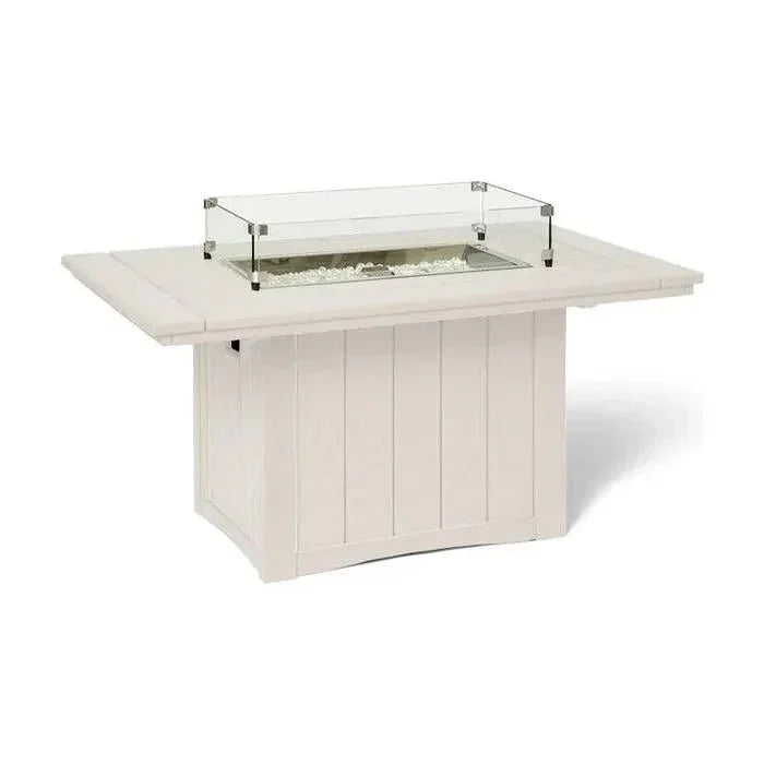 HDPE Poly Wood Rectangular Fire Table USA Made