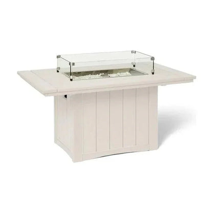 HDPE Poly Wood Rectangular Fire Table USA Made