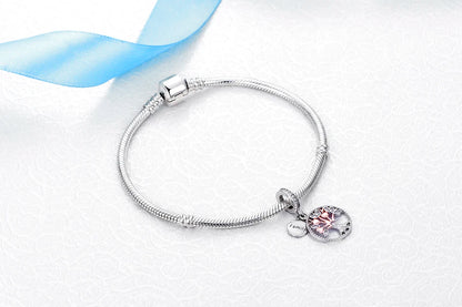 925 Sterling Silver Beads Charms Rose Gold For Jewelry Making Tree Of Life Pendant Charm Fit Brand Bracelets Necklaces