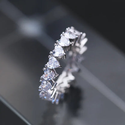 B2828 White Gold Diamond Ring Emerald Cut Natural D Color Classic Engagement Women's Jewelry