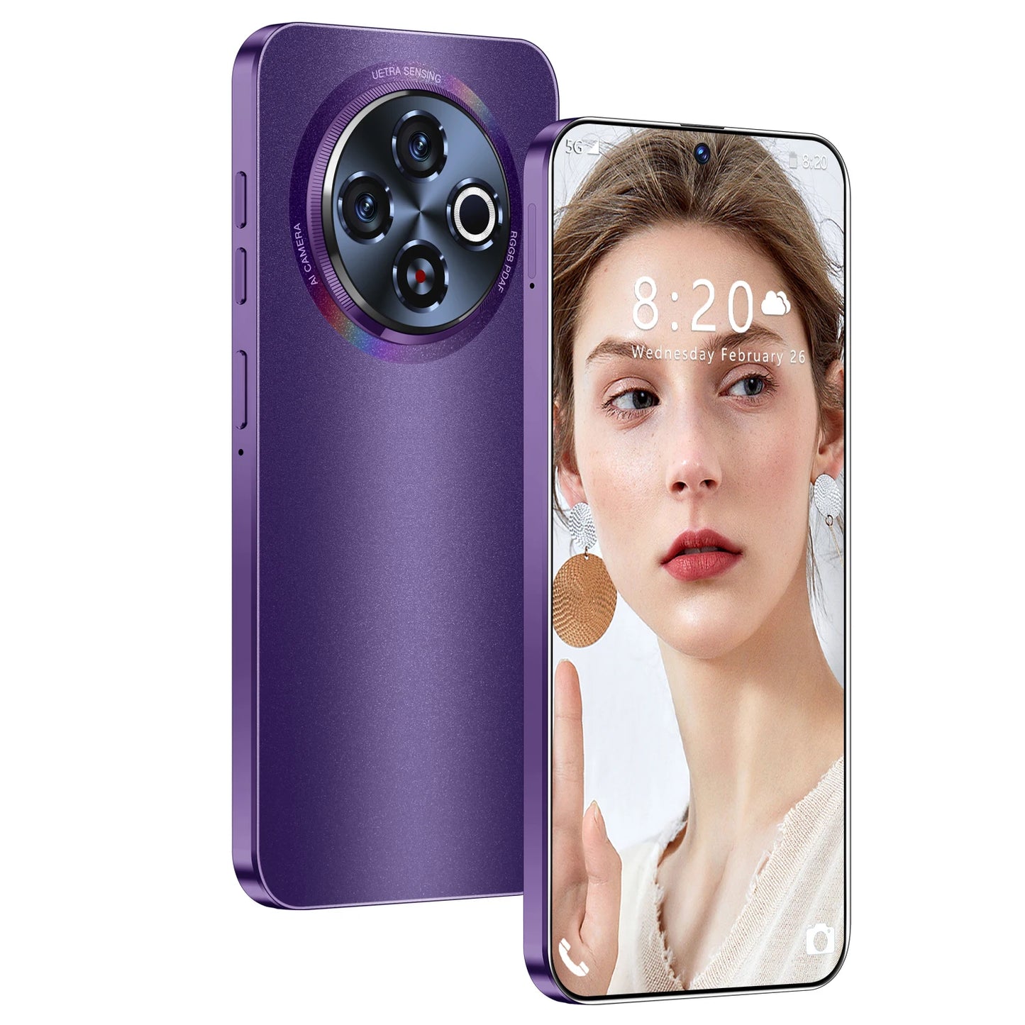 Newly Designed 30 5G Smartphone Large HD Screen 16GB +1TB Dual Card Dual Standby Decacore CPU Phones Mobile Android Gaming