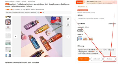 USA Stock High Quality Cologne with Receipt Men's Perfume Fragrance with Long-lasting  Including Cologne Body Spray Perfume