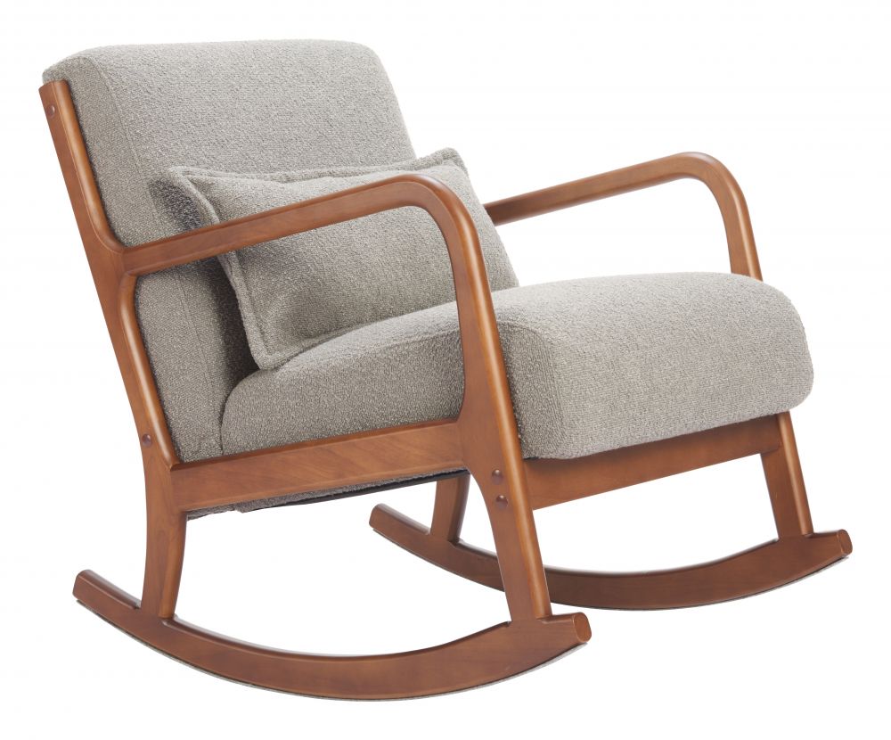 Hady Textured Fabric Rocking Chair