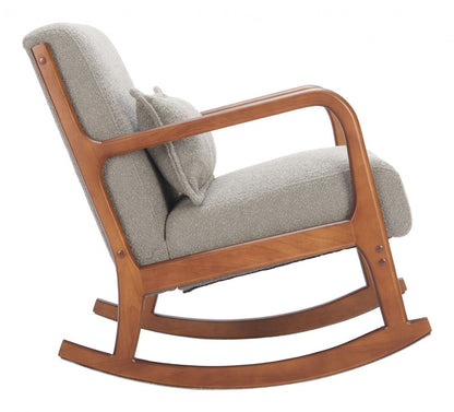 Hady Textured Fabric Rocking Chair