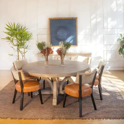 Hair on Hide & Leather Dining Chair Biscayne