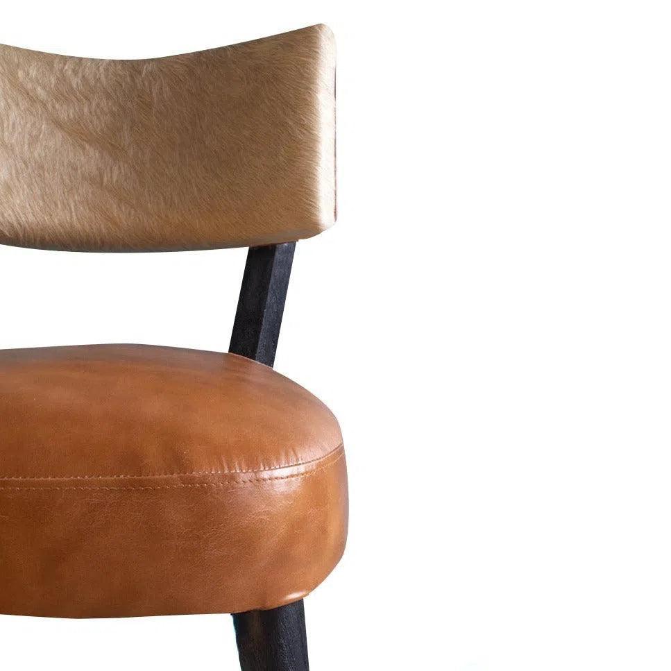 Hair on Hide & Leather Dining Chair Biscayne
