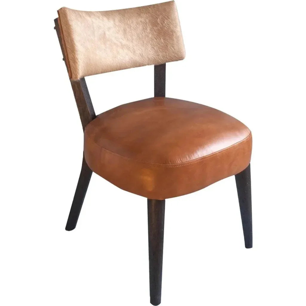 Hair on Hide & Leather Dining Chair Biscayne