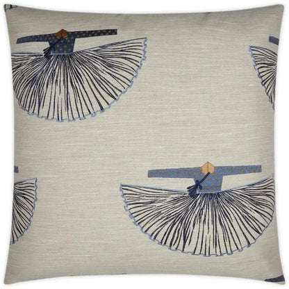Hakam Novelty Embroidery Blue Large Throw Pillow Insert