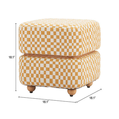 Haki Multicolor Fabric Ottoman