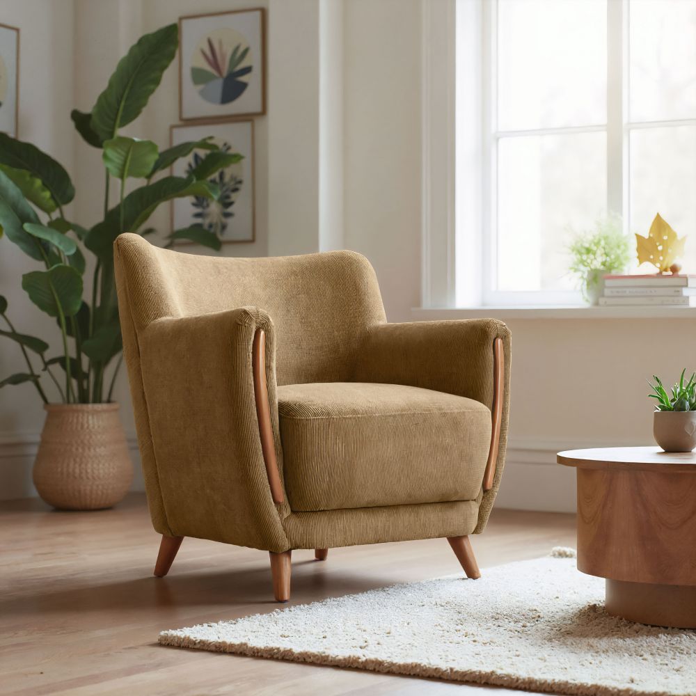 Hako Olive Fabric Club Chair
