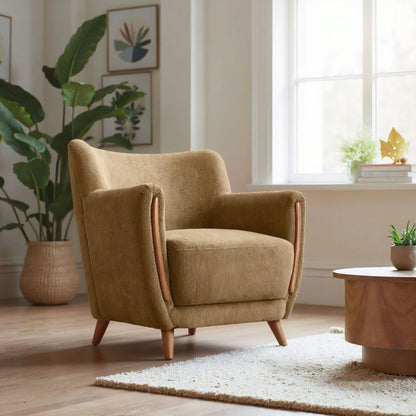 Hako Olive Fabric Club Chair