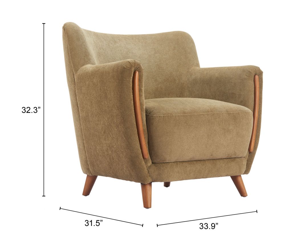 Hako Olive Fabric Club Chair