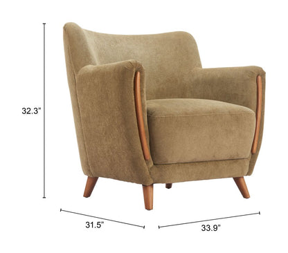 Hako Olive Fabric Club Chair