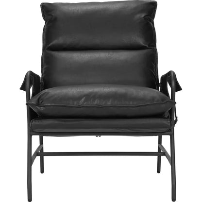 Halaus Steel Black Accent Arm Chair