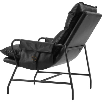 Halaus Steel Black Accent Arm Chair