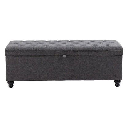 Halifax Gravel Gray Storage Bench