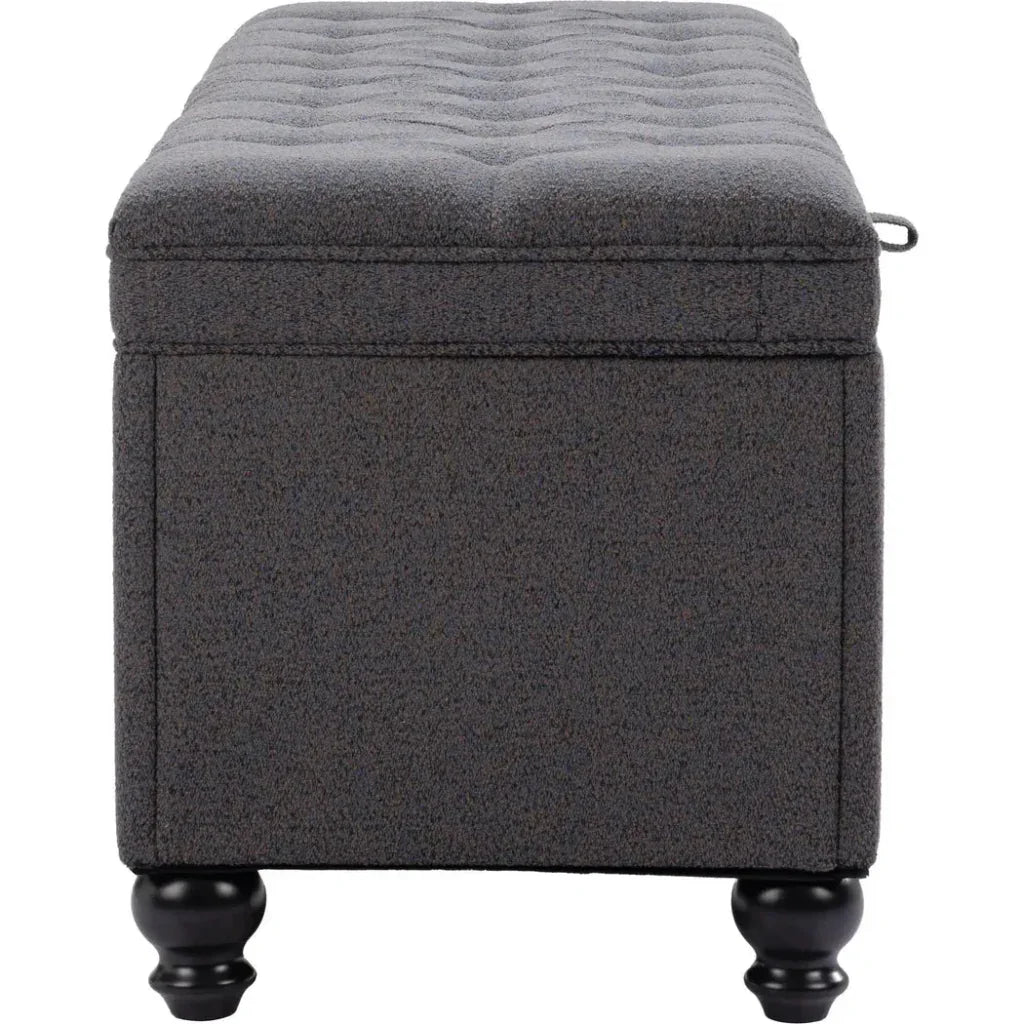 Halifax Gravel Gray Storage Bench