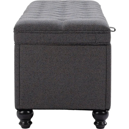 Halifax Gravel Gray Storage Bench