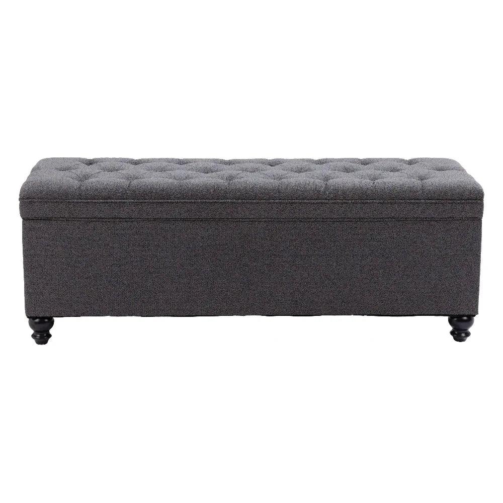 Halifax Gravel Gray Storage Bench
