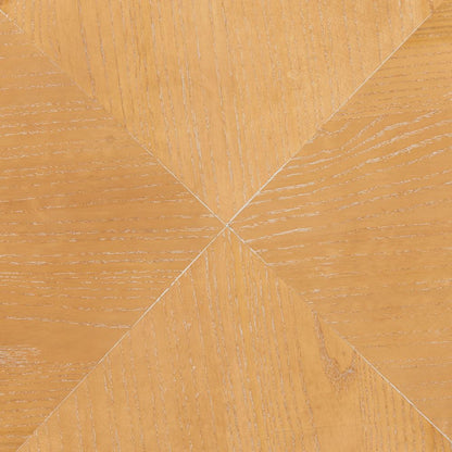 Halva Natural Wood Top Round Side Table