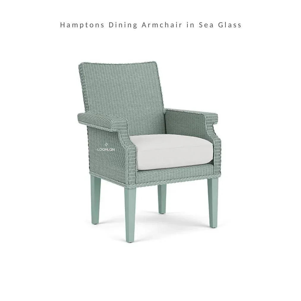 Hamptons Outdoor Furniture Wicker Dining Armchair