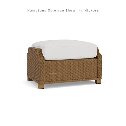 Hamptons Outdoor Furniture Wicker Large Ottoman