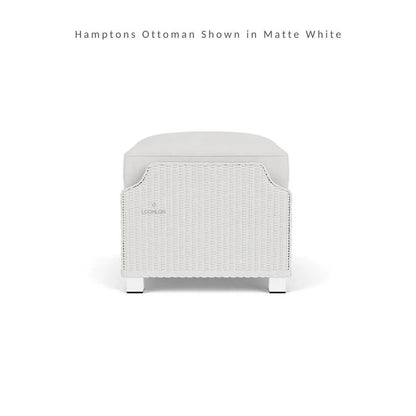 Hamptons Outdoor Furniture Wicker Large Ottoman