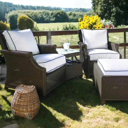 Hamptons Outdoor Furniture Wicker Lounge Chair