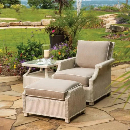 Hamptons Outdoor Furniture Wicker Ottoman