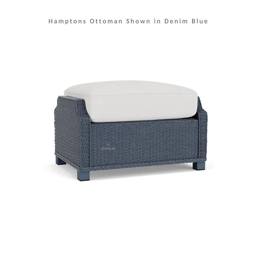 Hamptons Outdoor Furniture Wicker Ottoman
