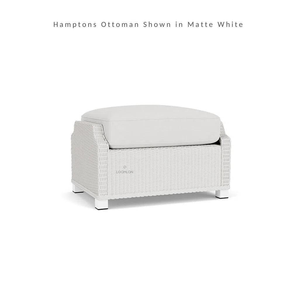 Hamptons Outdoor Furniture Wicker Ottoman