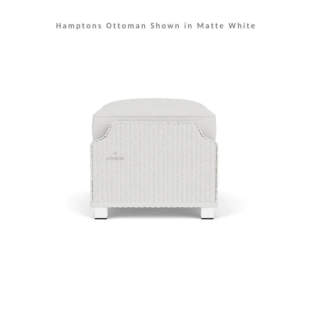 Hamptons Outdoor Wicker Lounge Chair with Ottoman Set