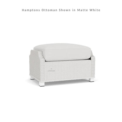 Hamptons Outdoor Wicker Lounge Chair with Ottoman Set