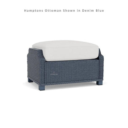 Hamptons Outdoor Wicker Lounge Chair with Ottoman Set